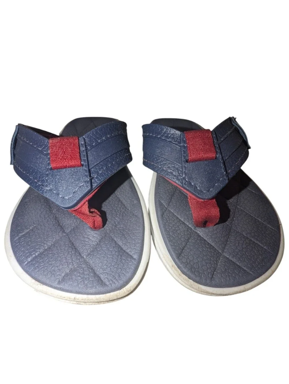 Cartago Kid Brazilian Flip Flop Cushioned Sandals Navy Red Toddler Pool Size 11